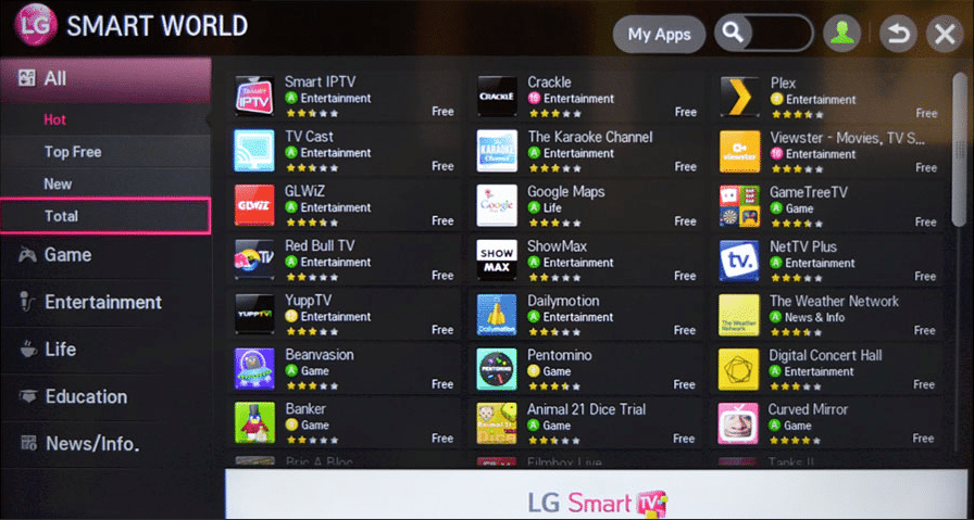 Как установить приложения на Smart TV LG с webOS