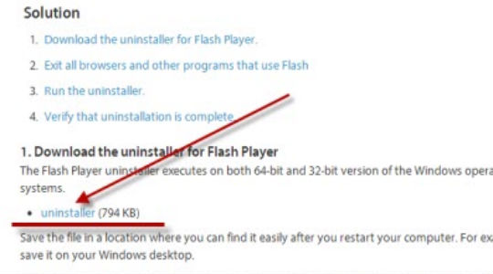 Как удалить Adobe Flash Player фото 3