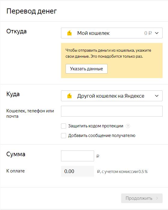 Яндекс деньги кошелек