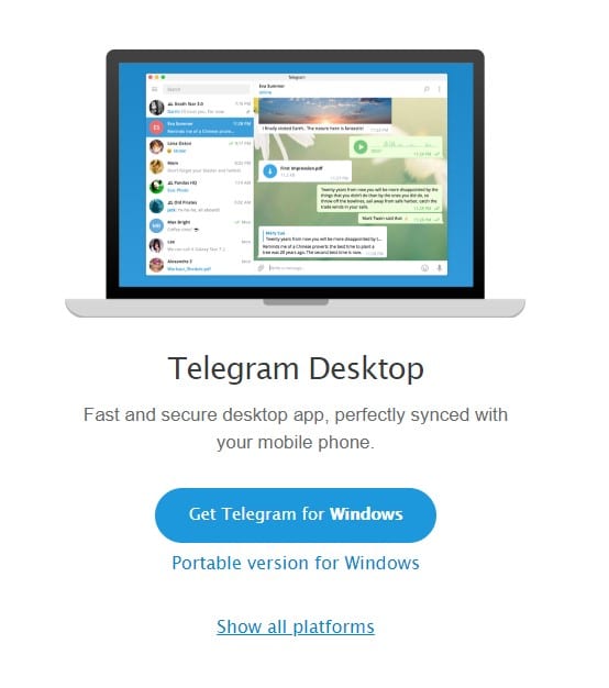 Telegram установить на ноутбук